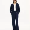 Kenzo Signature’ Knitted Zip-Up Hoodie in Cotton Wool