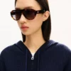 Kenzo Signature’ Knitted Zip-Up Hoodie in Cotton Wool