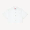 Kenzo Signature’ Short Sleeve Shirt in Cotton Poplin