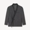 Kenzo Stripes’ Double Breasted Tailored Kimono Jacket