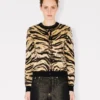 Kenzo Tiger’ Cardigan in Mixed Cotton and Wool