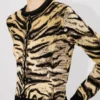 Kenzo Tiger’ Cardigan in Mixed Cotton and Wool