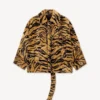 Kenzo Tiger’ Oversized Coat in Fake Fur