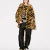 Kenzo Tiger’ Oversized Coat in Fake Fur