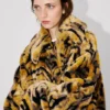 Kenzo Tiger’ Oversized Coat in Fake Fur