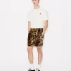 Kenzo Tiger’ Track Shorts in Velvet Jacquard