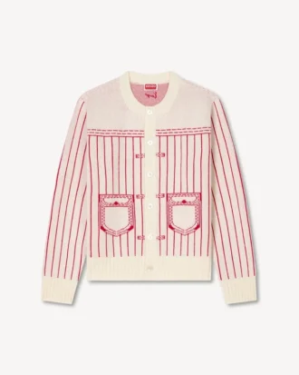 Kenzo Trompe L’oeil’ Cardigan in Cotton Wool