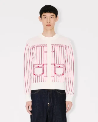 Kenzo Trompe L’oeil’ Cardigan in Cotton Wool