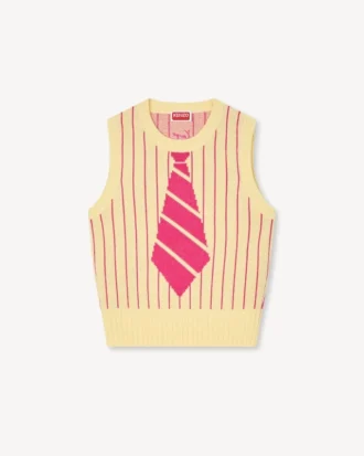 Kenzo Trompe L’œIl’ Vest in Wool Cotton