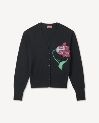 Kenzo Tulip’ Cardigan in Cotton Wool