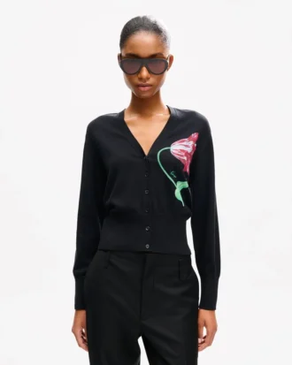 Kenzo Tulip’ Cardigan in Cotton Wool