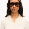 Kenzo Tulip’ Embroidered Cardigan in Spongy Cotton