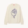Kenzo Tulip’ Embroidered Jumper in Wool and Cotton