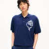 Kenzo Tulip’ Embroidered Polo Wool and Cotton