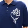 Kenzo Tulip’ Embroidered Polo Wool and Cotton