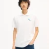 Kenzo Tulip’ Embroidered Slim Polo in Cotton