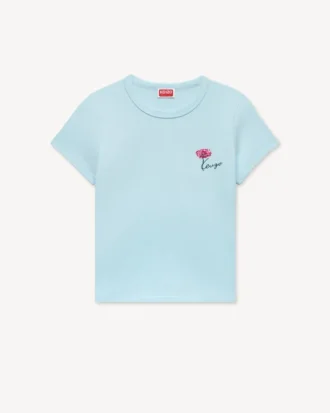 Kenzo Tulip’ Embroidered T-Shirt in Cotton
