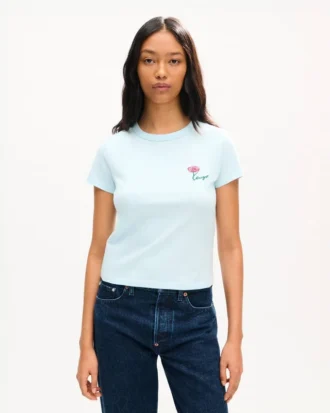 Kenzo Tulip’ Embroidered T-Shirt in Cotton