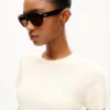 Kenzo Tulip’ Embroidered Top in Spongy Cotton