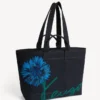 Kenzo Tulip’ Large Tote Bag in Denim-Like Twill
