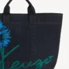 Kenzo Tulip’ Large Tote Bag in Denim-Like Twill