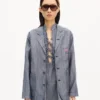 Kenzo Tulip’ Light Workwear Jacket in Washed Mixed Linen Denim
