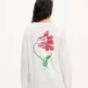 Kenzo Tulip’ Long Sleeves Relax T-Shirt in Cotton