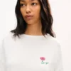 Kenzo Tulip’ Long Sleeves Relax T-Shirt in Cotton