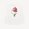 Kenzo Tulip’ Long Sleeves Relax T-Shirt in Cotton