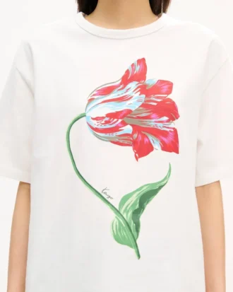 Kenzo Tulip’ Loose T-Shirt in Cotton