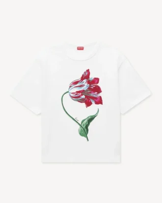 Kenzo Tulip’ Loose T-Shirt in Cotton