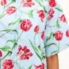 Kenzo Tulip’ Short Sleeve Shirt in Cotton Poplin