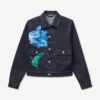 Kenzo Tulip’ Slim Pleated Trucker Jacket in Japanese Denim