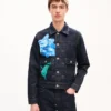 Kenzo Tulip’ Slim Pleated Trucker Jacket in Japanese Denim