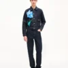 Kenzo Tulip’ Slim Pleated Trucker Jacket in Japanese Denim