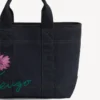 Kenzo Tulip’ Small Tote Bag in Denim-Like Twill