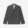 Kenzo Weave’ Adjusted Tailored Kimono Jacket in Wool Jacquard