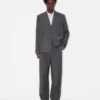Kenzo Weave’ Adjusted Tailored Kimono Jacket in Wool Jacquard