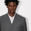 Kenzo Weave’ Adjusted Tailored Kimono Jacket in Wool Jacquard