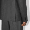 Kenzo Weave’ Adjusted Tailored Kimono Jacket in Wool Jacquard