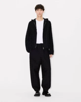 Kenzo Weave’ Hooded Overshirt in Cotton Jacquard
