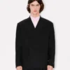 Kenzo Weave’ Kimono Tailored Jacket in Wool Jacquard