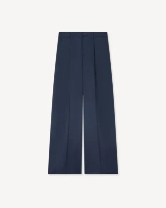 Kenzo Weave’ Wide Leg Pants in Wool Jacquard