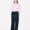 Kenzo Weave’ Wide Leg Pants in Wool Jacquard