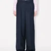 Kenzo Weave’ Wide Leg Pants in Wool Jacquard