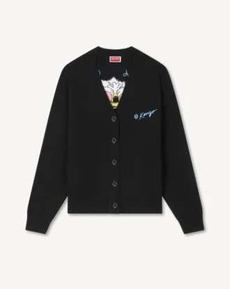 Kenzo Wild Tiger’ Cardigan in Wool Cotton