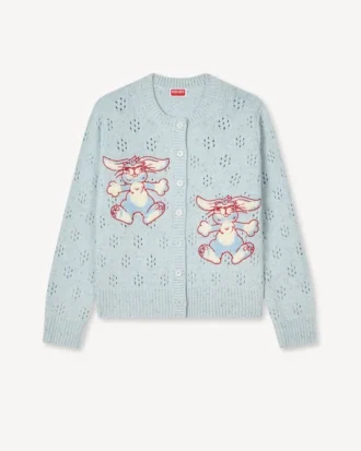 Kenzo Winter Holidays’ Embroidered Cardigan in Wool
