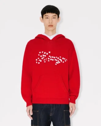 Kenzo Winter Holidays’ Embroidered Hoodie in Cotton and Wool