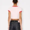 Kenzo Words’ Cropped T-Shirt in Cotton