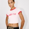 Kenzo Words’ Cropped T-Shirt in Cotton